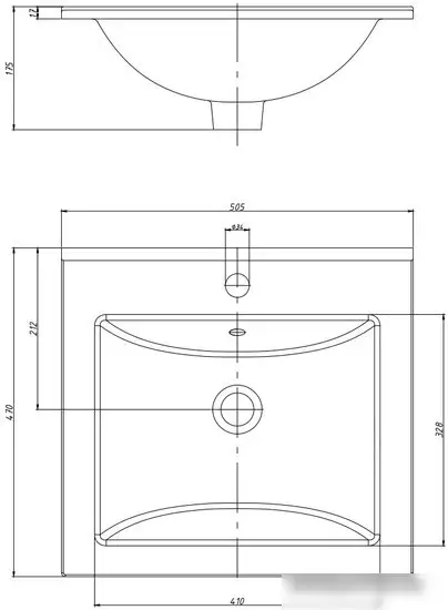 Умывальник Керамин Бергамо Нова 50 - фото товара