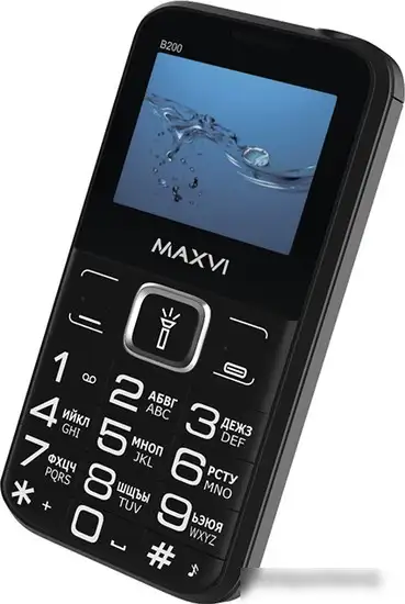 Кнопочный телефон Maxvi B200 (черный) – фото товара
