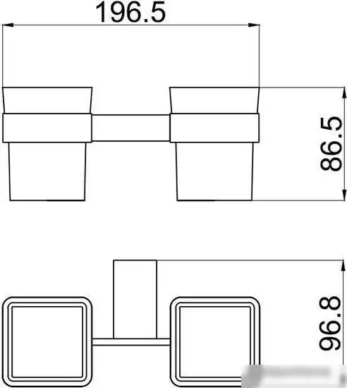 Стакан для зубной щетки и пасты Allen Brau Infinity 6.21003-31 (двойной) – фото товара