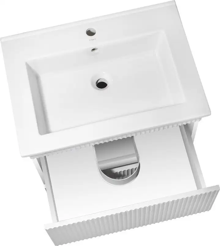 Runo Тумба с умывальником Runo Модена 65 + Оскар 65 (напольная, белый) – фото товара