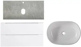 BelBagno Тумба с умывальником Etna 100 ETNA100BL-KEPMGL-1084-SET – изображение в каталоге