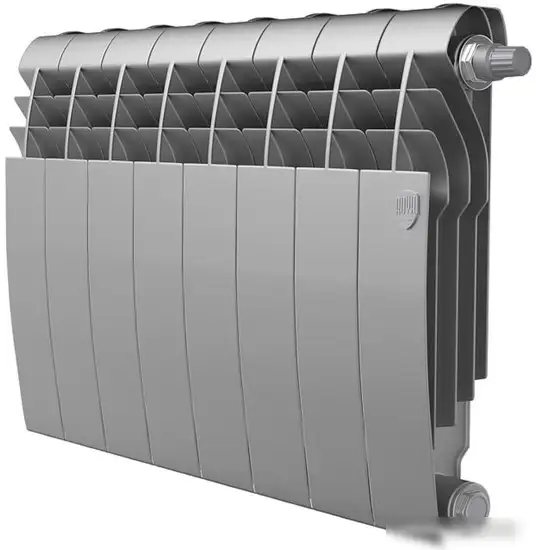 Биметаллический радиатор Royal Thermo BiLiner 350 Silver Satin VDR (8 секций) - фото товара