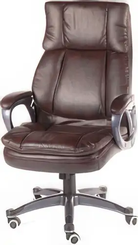 Кресло Norden Medison H-1182-322 (серый/экокожа темно-коричневый) – изображение в каталоге