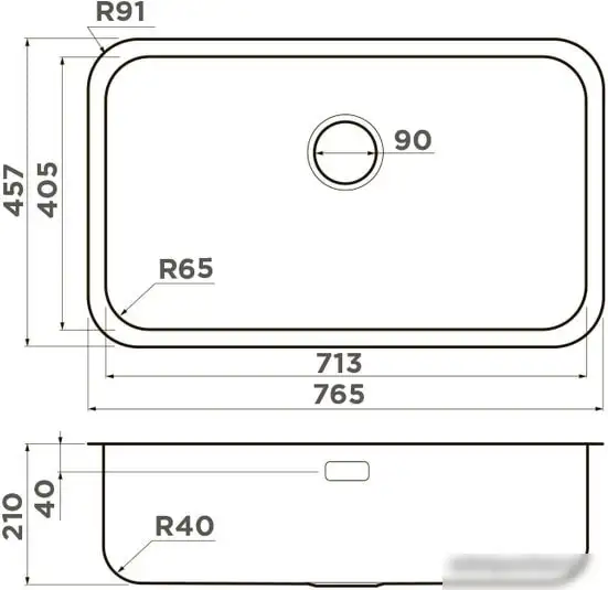 Кухонная мойка Omoikiri Omi 76-U/I IN - фото товара