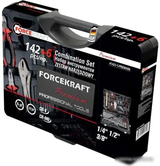Универсальный набор инструментов ForceKraft FK-41421-5 Premium (148 предметов) – фото товара