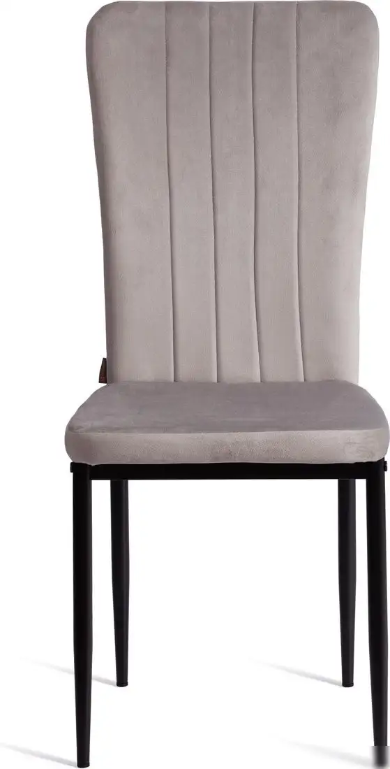 Стул TetChair Verter металл/флок 41x52x95 (светло-серый HLR14/черный) – фото товара