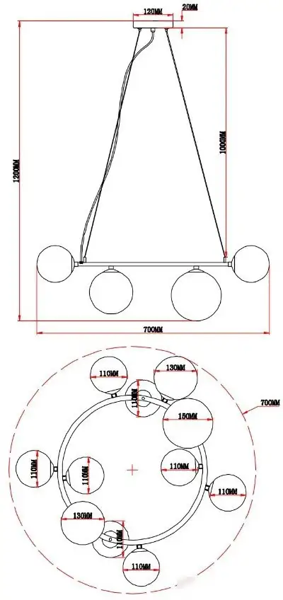 Подвесная люстра Moderli Molly V10790-11P – фото товара