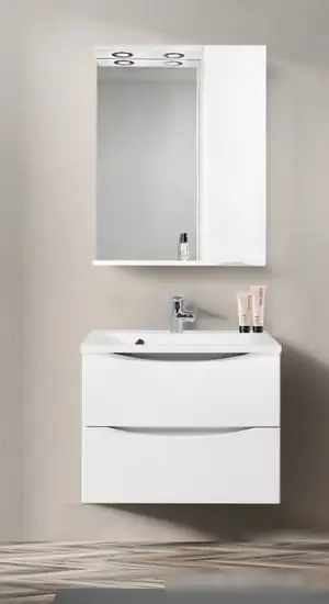 BelBagno Шкаф с зеркалом Marino-SPC-700/750-1A-BL-P-R (bianco lucido) – фото товара