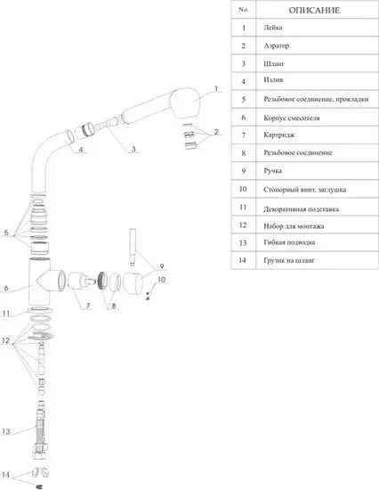 Смеситель Wasserkraft Main 4166 - фото товара