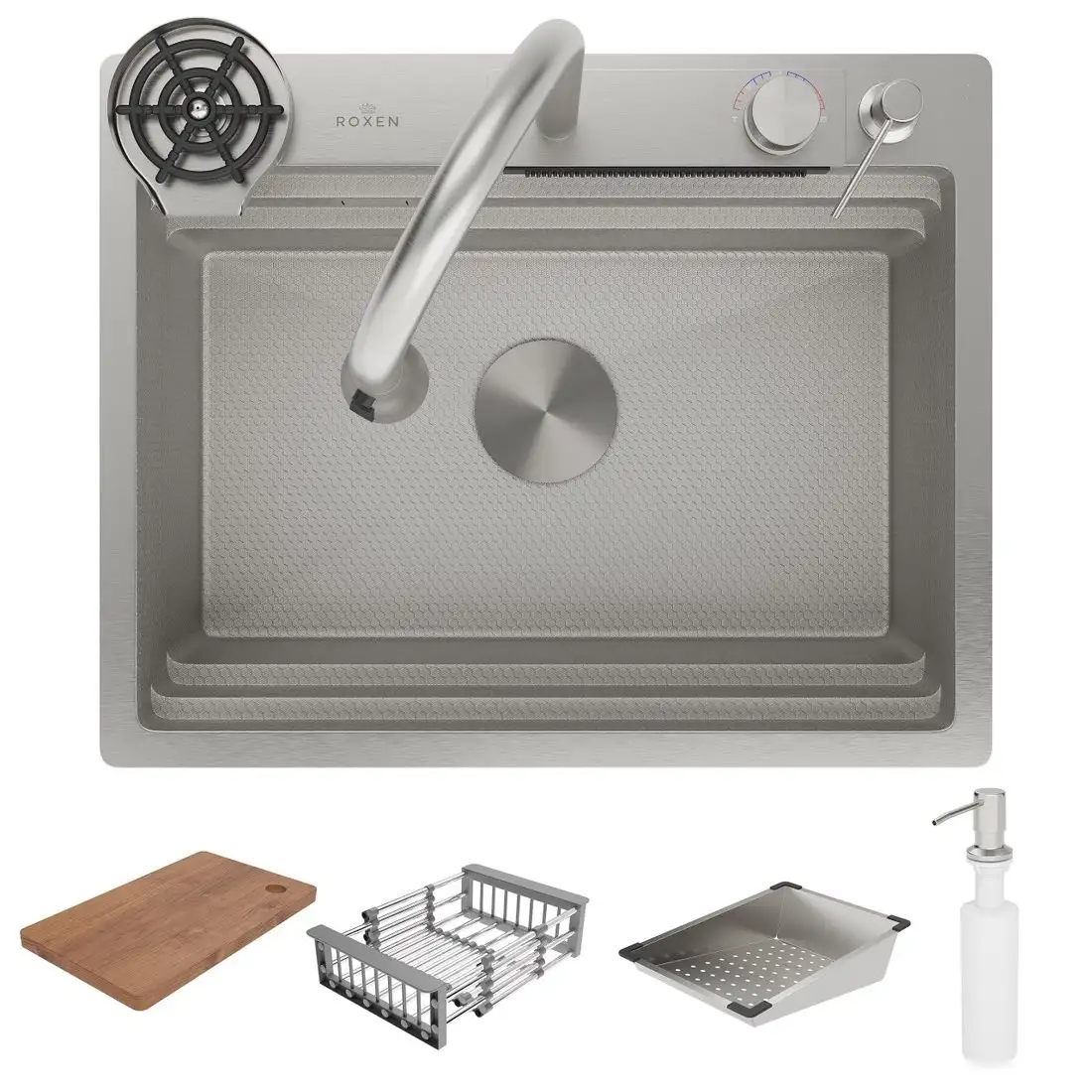 Roxen Stage Plus 560250-60-S многофункциональная 8 в 1 (60*48/текстурный сатин) - фото товара