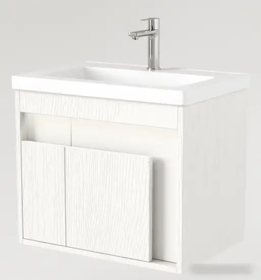 Дабер Тумба под умывальник 016 Тобага/Эридан/Артвин 60 Т16.6Т.0.5_light (с подсветкой, белый древесный) – фото товара