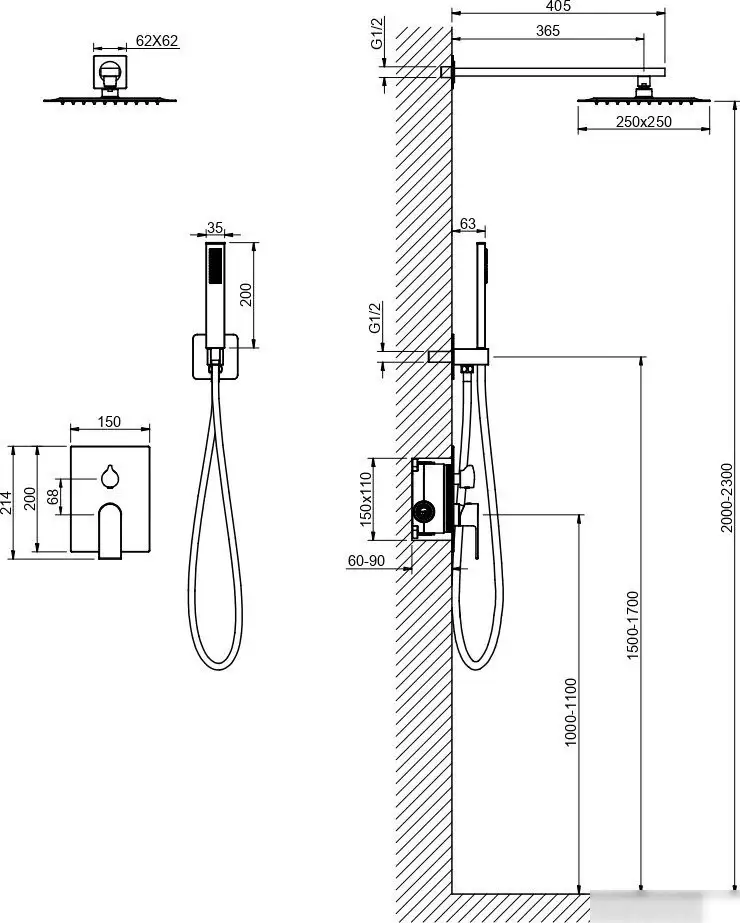 Душевая система Aquatek Лира AQ1472CR - фото товара