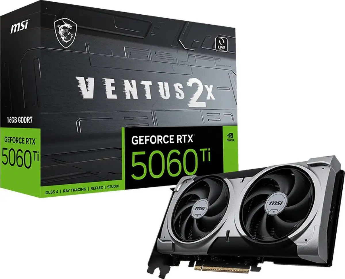 Видеокарта MSI GeForce RTX 5060 Ti 16G Ventus 2X Plus – фото товара