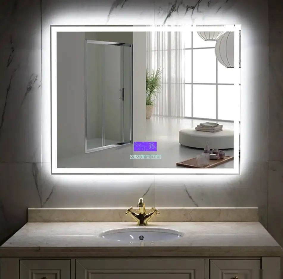 Пекам Зеркало Greta 100x80 greta-100x80M (с подсветкой, с многофункциональной панелью) – фото товара