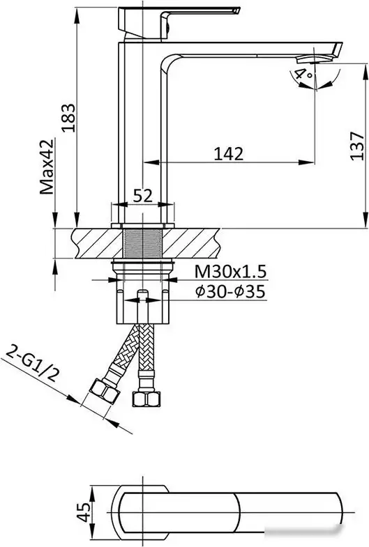 Смеситель Vincea Next VBF-1N1GM - фото товара
