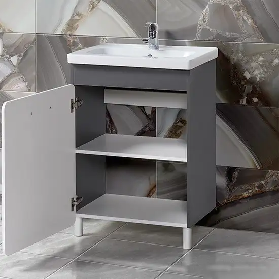 Акваль Тумба с умывальником Сеул 60 СЕУЛ.60.10.27.N + Эридан 60 – фото товара