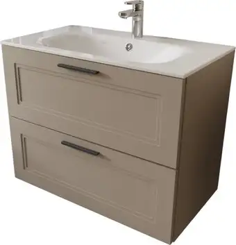 TERMINUS Тумба с умывальником Классик 80x62x45 с 2 ящиками CLA10802200501O (капучино) – изображение в каталоге