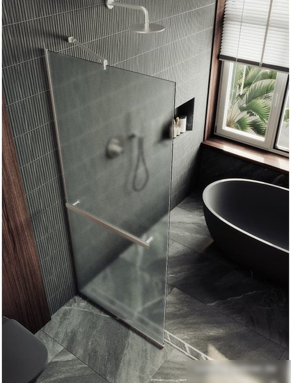 Душевая стенка MaybahGlass 195x89 MGD-737-5у (сатин стекло/хром матовый) - фото товара