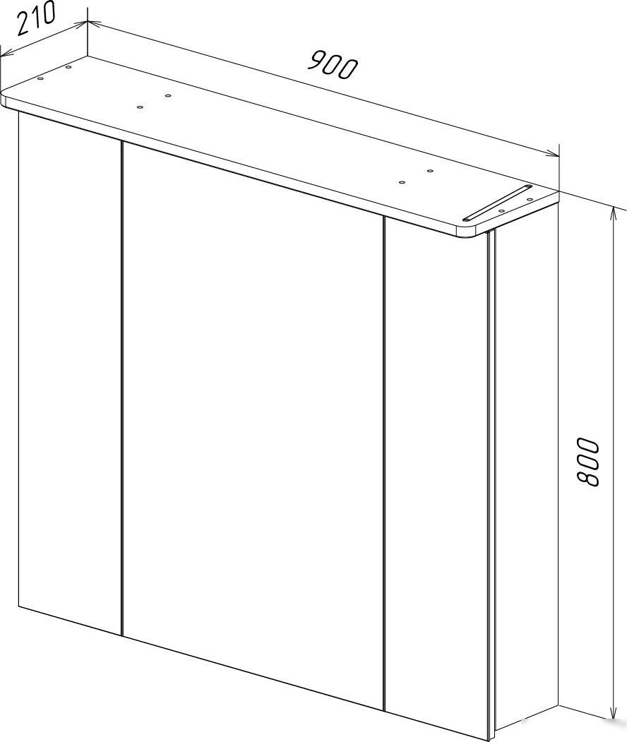 Lemark Шкаф с зеркалом для ванной Zenon 90x80 LM90ZS-Z (белый глянец) – фото товара