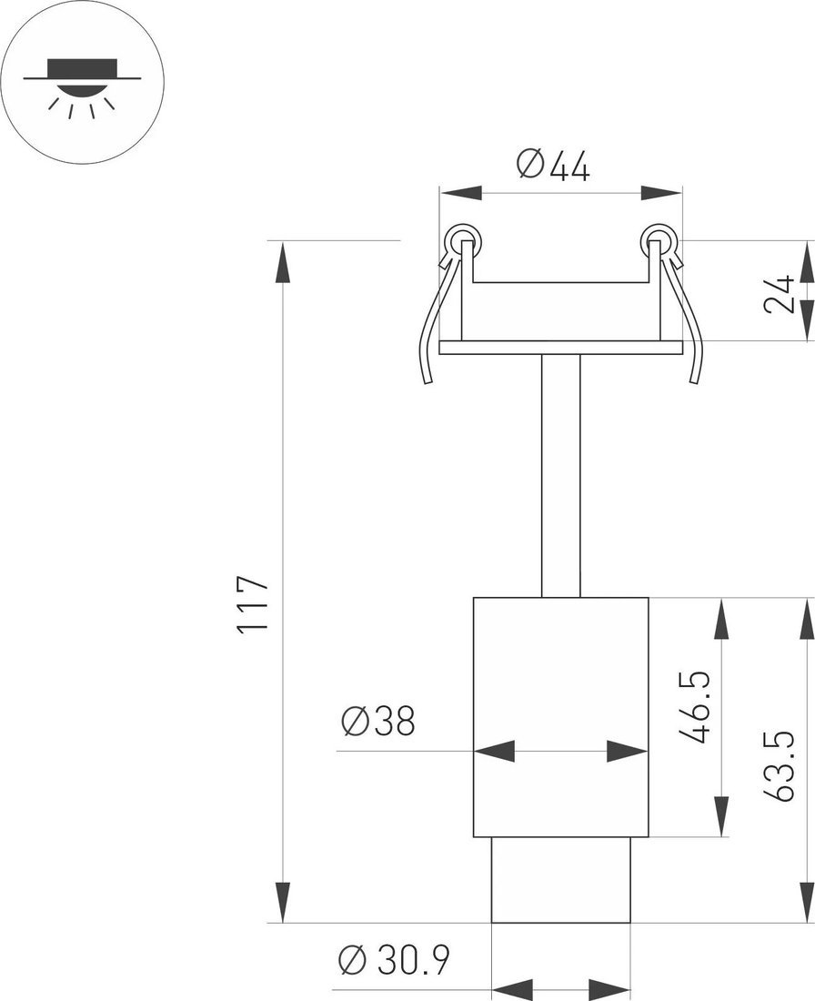 Точечный светильник Arlight ART-NEMO-BUILT-ZOOM-R38-5W Warm3000 BK 10-55deg 049777 – фото товара