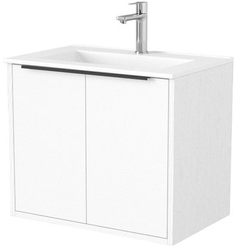 Дабер Тумба под умывальник 018 60 Т18.6.0.5Ч (белый древесный/ручка черная) – изображение в каталоге