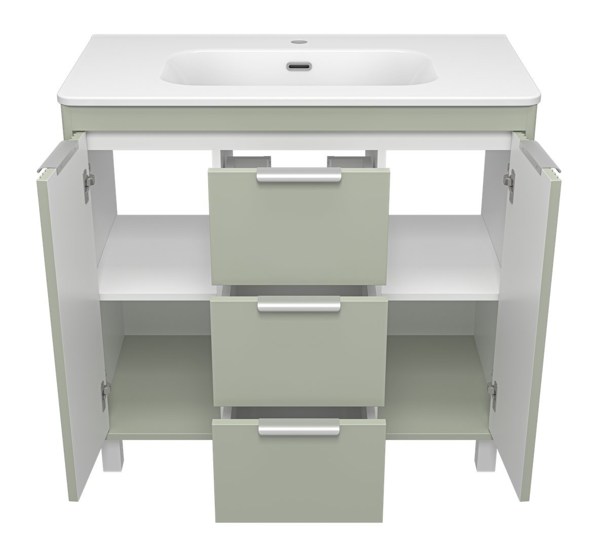 Brevita Тумба под умывальник Risacca Pistachio 90 RIS-06090-0842Я (фисташковый) – фото товара