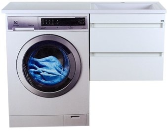 Мебель для ванных комнат Misty Тумба с умывальником Фостер 55 Э-Фос01055-012Я + Гавана 120 D R – изображение в каталоге