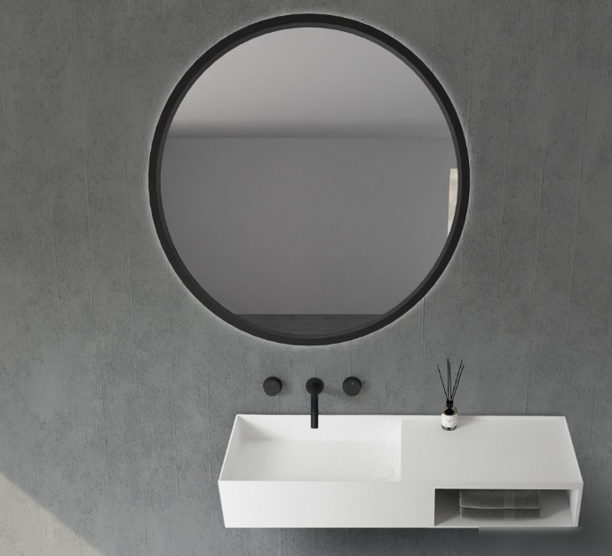 Abber Тумба с умывальником Stein AS2649-1.2 (подвесной, белый матовый) – фото товара