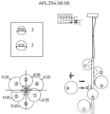 Подвесная люстра Aployt APL.334.06.06 – фото товара