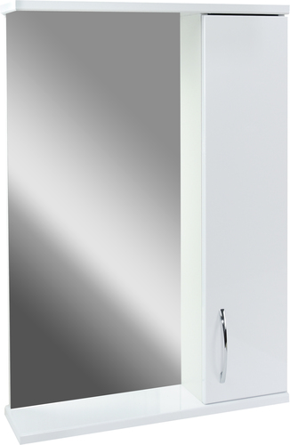 Doratiz Шкаф с зеркалом Эко 55 (правый, белый) – изображение в каталоге