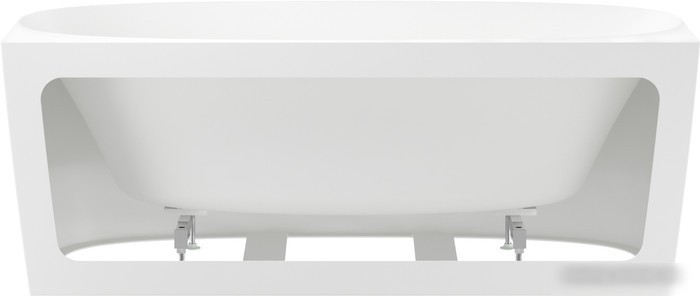 Ванна Wellsee Belle Spa 2.0 160x75 235801002 (пристенная ванна белый глянец, экран, ножки, сифон-автомат глянцевый белый) - фото товара