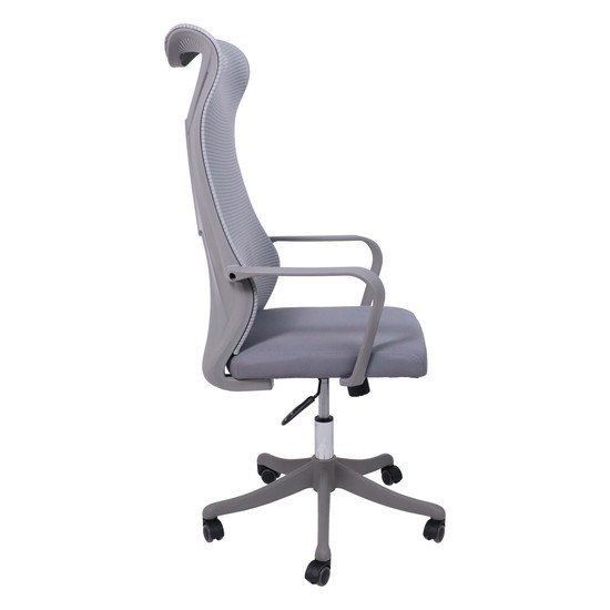 Кресло AksHome Abraham ткань/сетка, серый) – фото товара