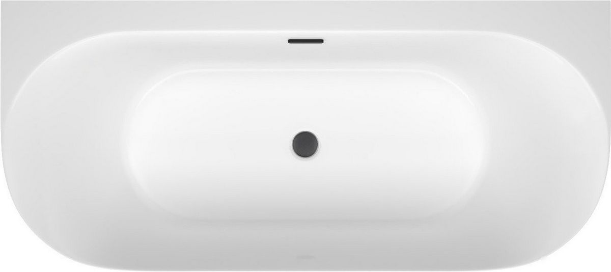 Ванна Wellsee Collaro 170x80 28910103R (пристенная ванна белый глянец, экран, ножки, сифон-автомат матовый черный) - фото товара
