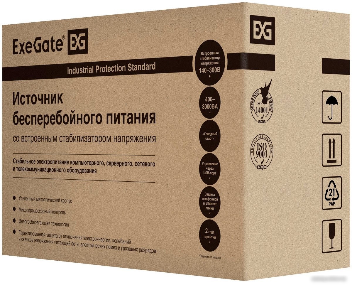 Источник бесперебойного питания ExeGate SpecialPro Smart LLB-1200.LCD.AVR.4SH.USB EP285494RUS – фото товара