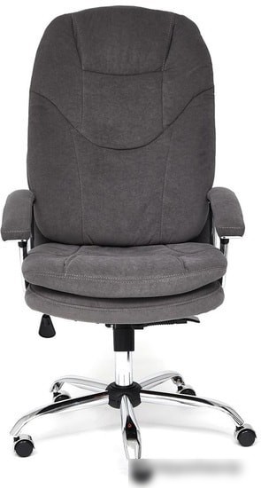 Кресло TetChair Softy LUX (флок, серый) – фото товара