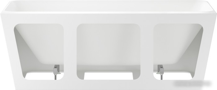 Ванна Wellsee Bromance 170x78 231601004 (пристенная ванна белый глянец, экран, ножки, сифон-автомат золото) - фото товара