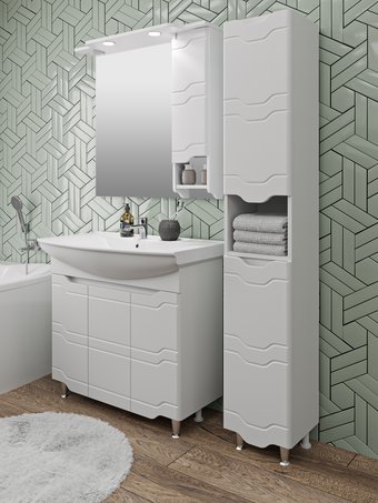 Runo Тумба с умывальником Runo Стиль 85 + Стиль 85 (напольная) – изображение в каталоге