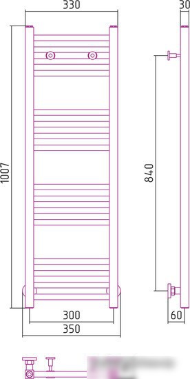 Полотенцесушитель Сунержа Модус 1000x300 31-0250-1030 - фото товара