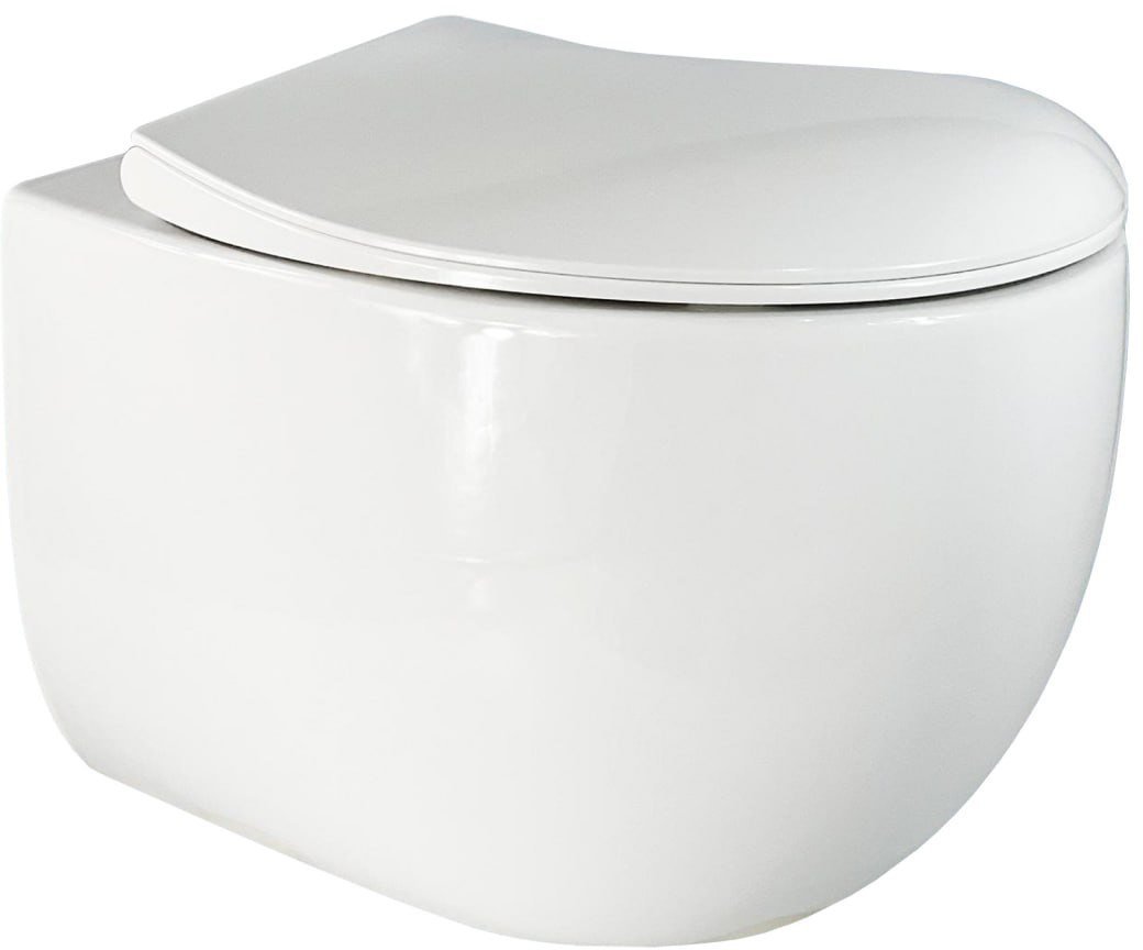 Унитаз подвесной Roxen Egg в комплекте с инсталляцией StounFix Dual Fresh 6 в 1 968442 (кнопка: сатин) - фото товара