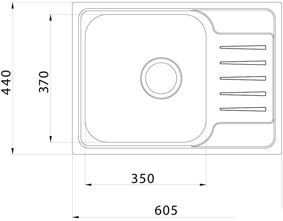 Кухонная мойка IDDIS Sound SND60SDi77 - фото товара