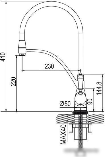 Смеситель Rose R153H - фото товара