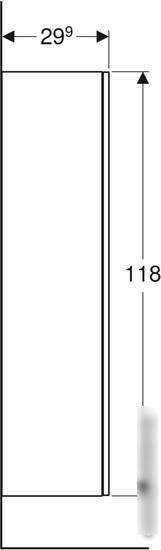 Geberit Шкаф-пенал Smyle Square 36 500.361.JR.1 (темный орех) – фото товара
