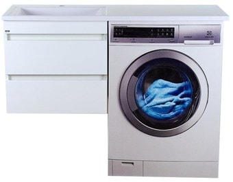 Мебель для ванных комнат Misty Тумба с умывальником Фостер 55 Э-Фос01055-012Я + Гавана 120 L – изображение в каталоге