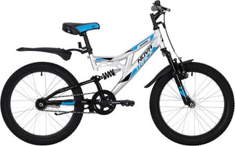 Детский велосипед Novatrack Shark 20 20SS1V.SHARK.SL20 (серебристый/черный, 2020) – изображение в каталоге