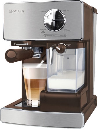 Рожковая помповая кофеварка Vitek VT-1516 SR - изображение в каталоге