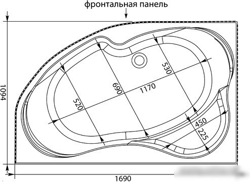 Ванна Aquanet Capri 170x110 L - фото товара