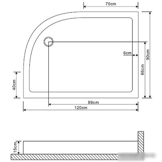 Душевой поддон Grossman GR-41210920L - фото товара