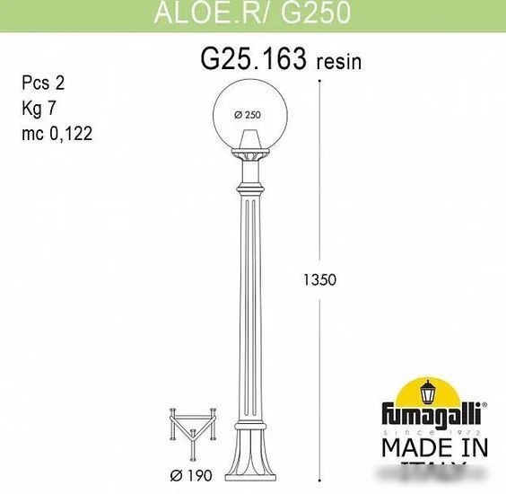 Садовый светильник Fumagalli Globe 250 FU_G25.163.000.AYF1R – фото товара