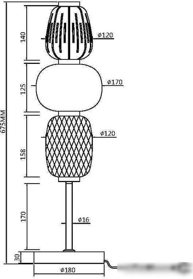 Настольная лампа Maytoni Pattern MOD267TL-L28G3K – фото товара