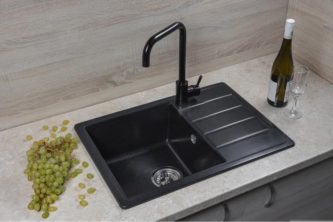 Кухонная мойка Marblan Recta L (оникс) - фото товара